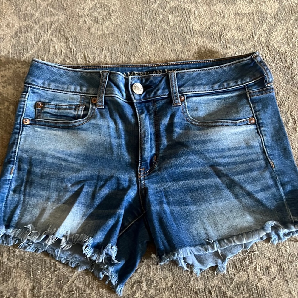 American Eagle Super Stretch Midi Denim Shorts